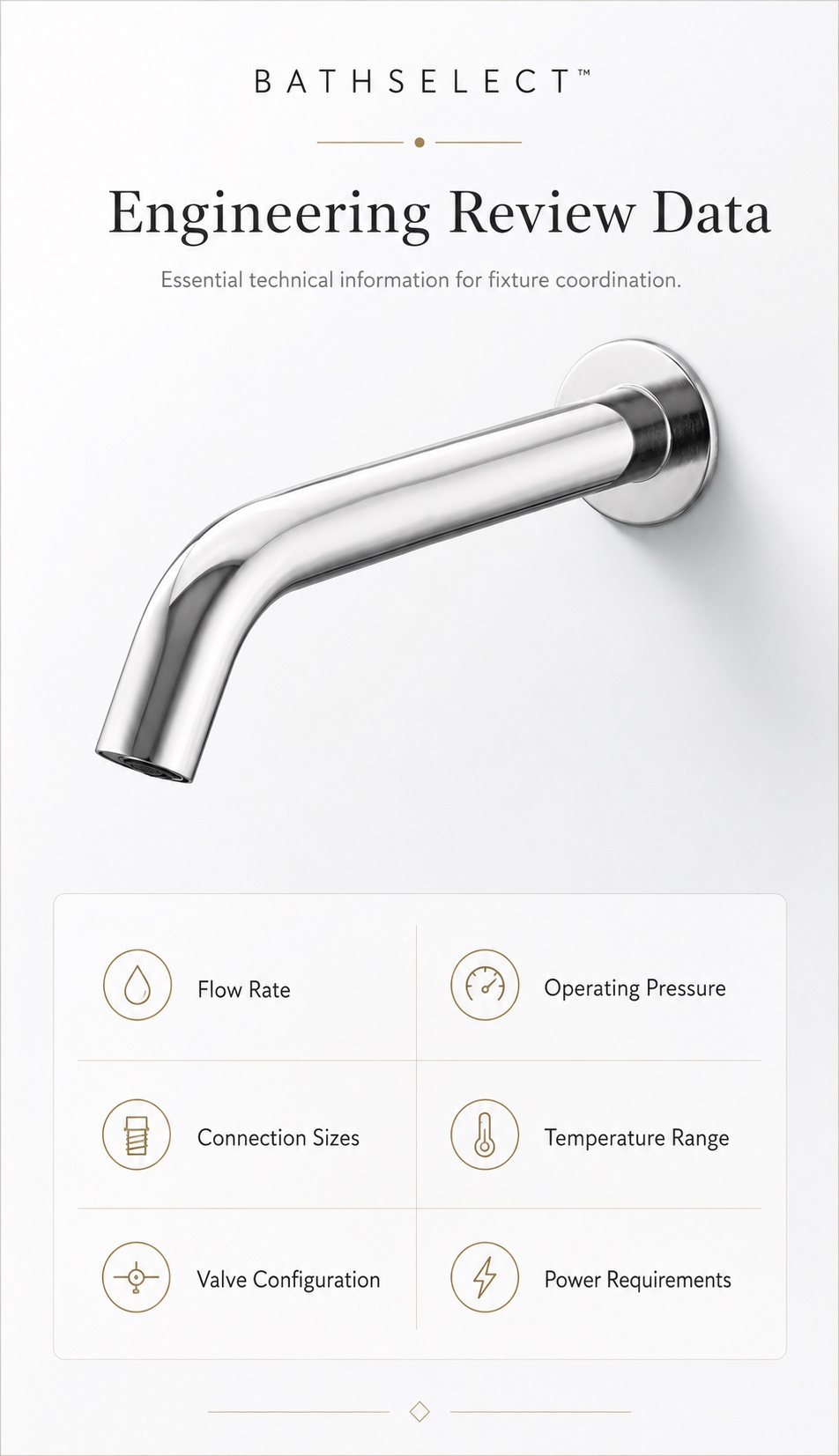 Technical fixture data for hospitality plumbing engineering review