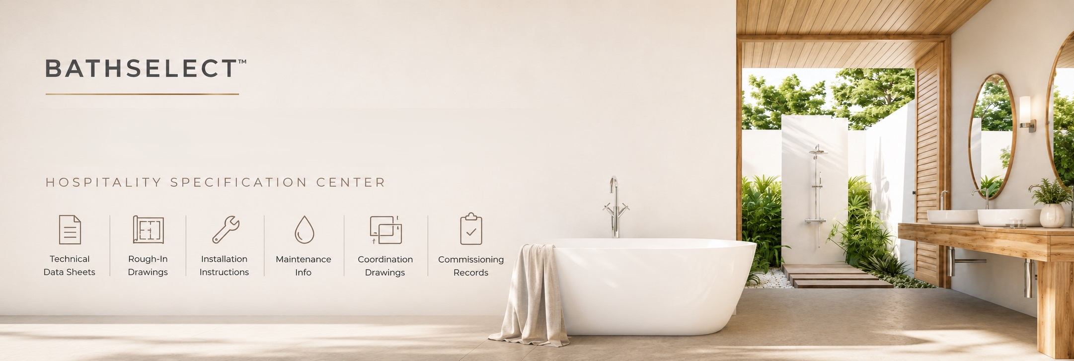 Hospitality plumbing fixture submittal package and engineering documentation