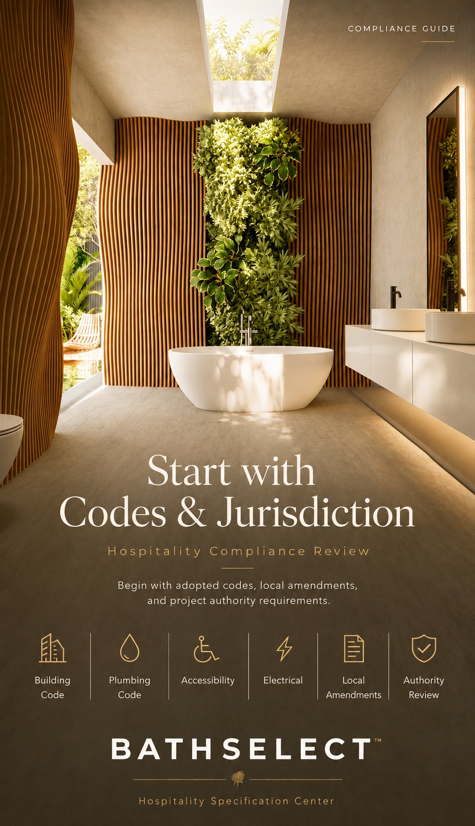 Plumbing code and jurisdictional compliance for hospitality bathrooms