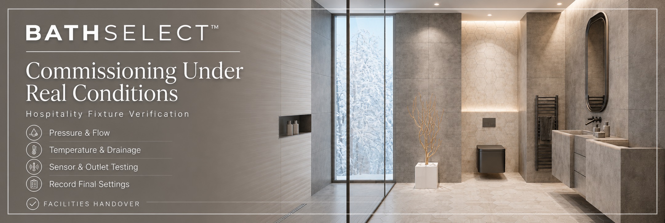 Commissioning luxury hotel faucets showers and bathroom plumbing systems