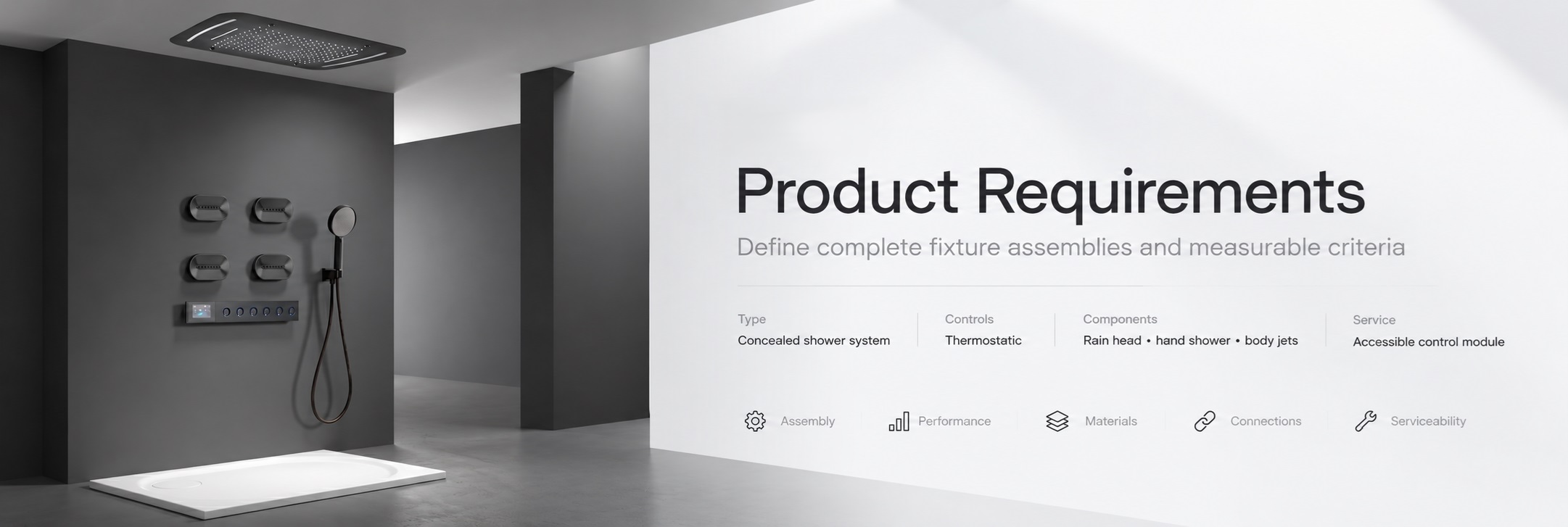 Coordinated BathSelect Hospitality bathroom products for Part 2 fixture specification requirements