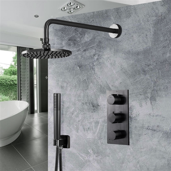 BathSelect oil rubbed bronze rainfall shower set with handheld shower (WBS1006) - view 1