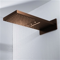 BathSelect Bathroom Fixtures Revit Families LED Light Oil Rubbed Bronze Waterfall/Rainfall Shower Head
