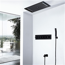 Carpi Multi Function Ceiling Mounted Thermostatic LED Shower System for Hospitality Industry
