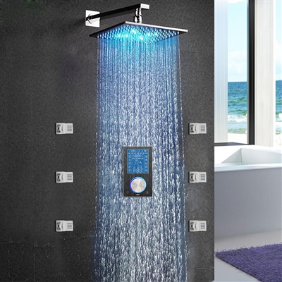 Buy Trialo Solid Brass Color Changing Water Powered Led Shower With ...